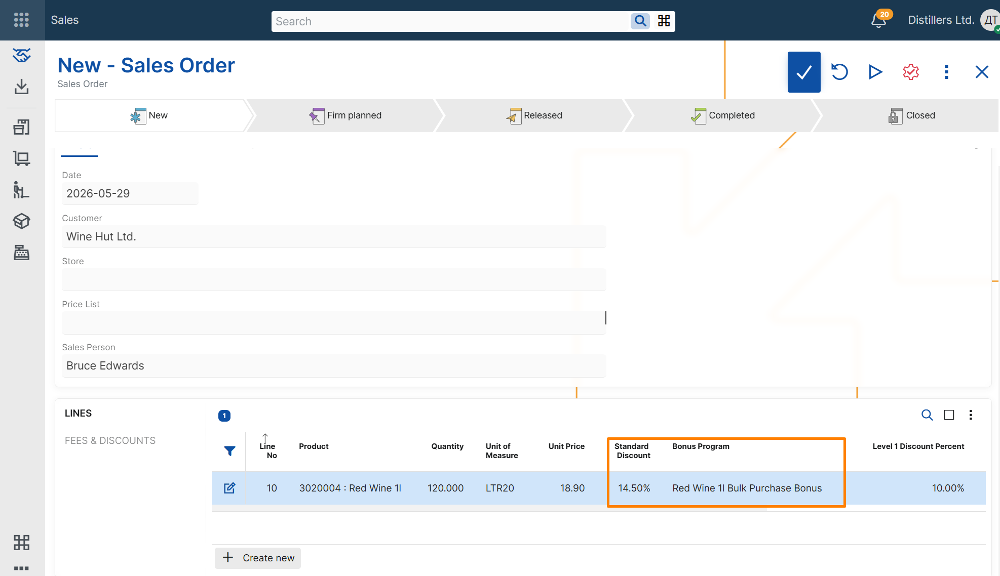 Sales Order Set Cascade Discount Bonus Program