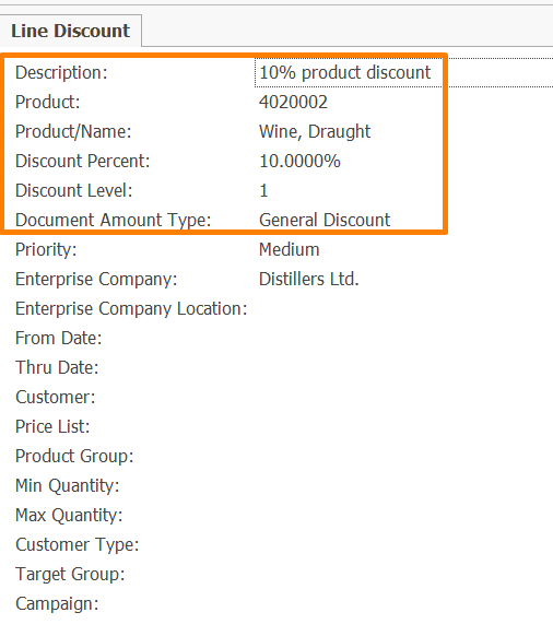 Define Line Discount