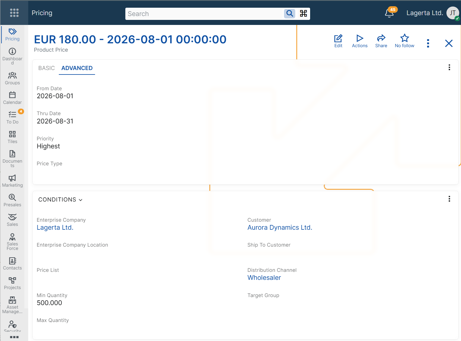 Product Price Configuration Advanced