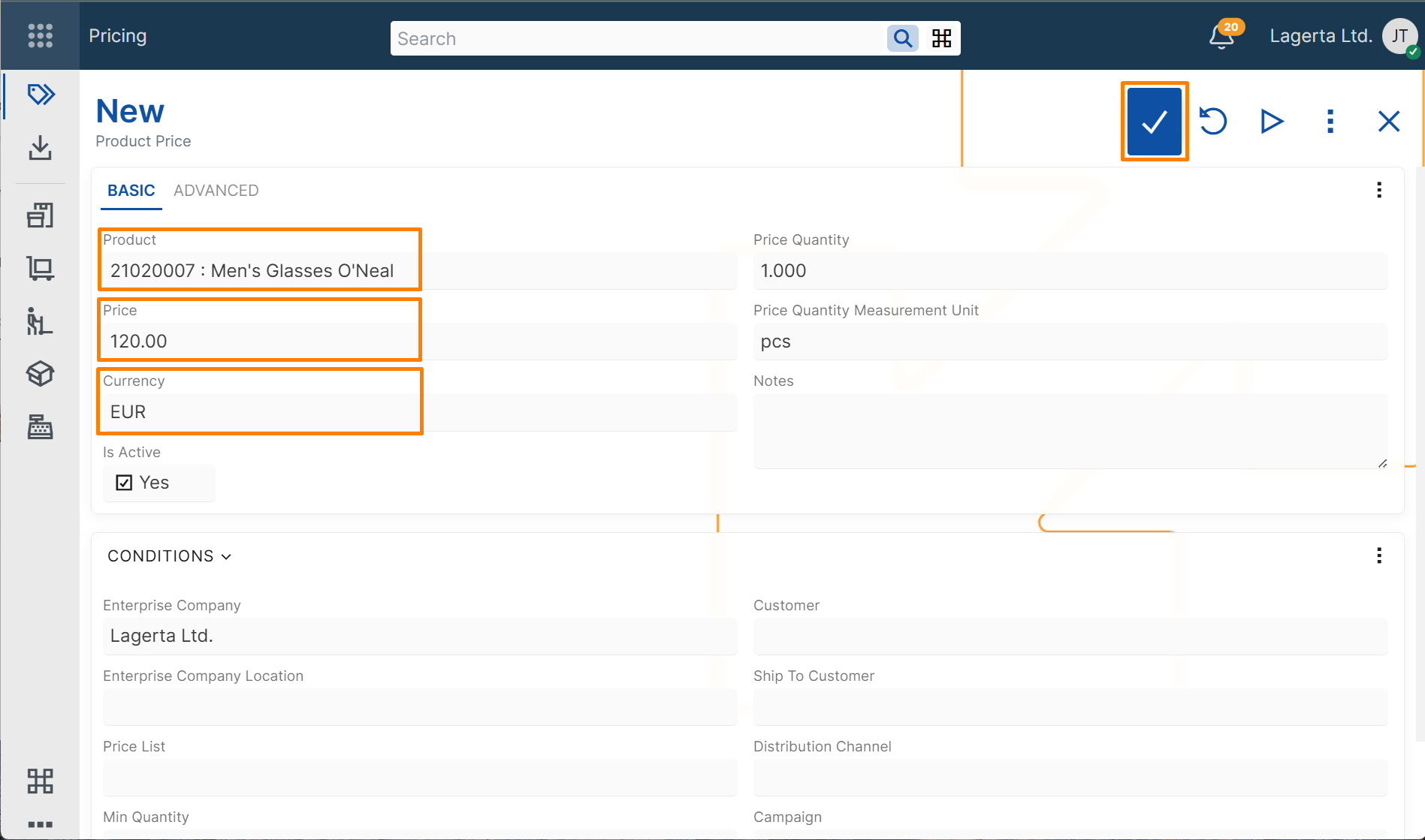 Create Product Price