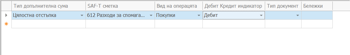 Съответствие на допълнителни суми със SAF-T счетоводни сметки
