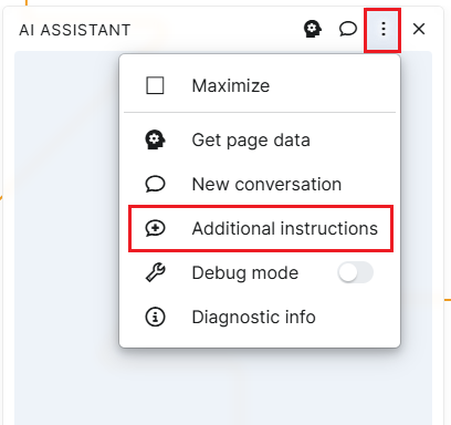 Assistant Instructions Button