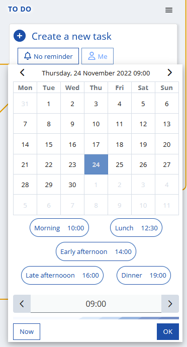 My apps - Calendar control - DateTime Mobile