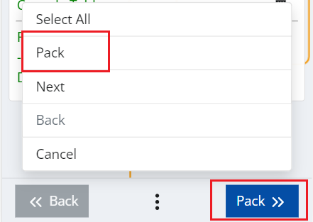 Pack button