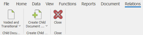 Document command ribbon | ERP.net Windows Client