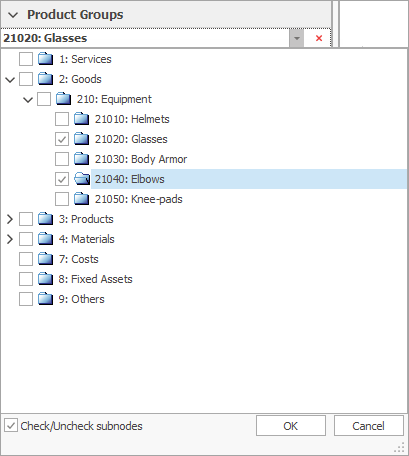 Dropdown checkbox