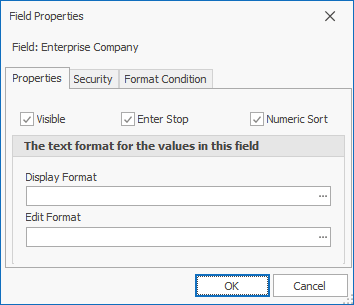 Customize fields | ERP.net Windows Client