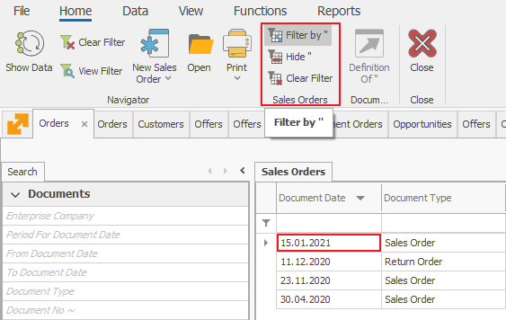 Filtering by cell values