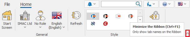Command ribbon | ERP.net Windows Client