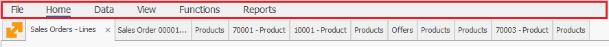 Command ribbon | ERP.net Windows Client