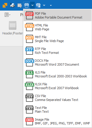 Export Formats