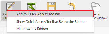 Add to Quick Access Toolbar