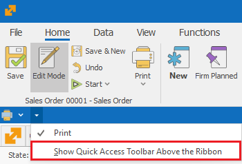 Show Quick Access Toolbar Above the Ribbon